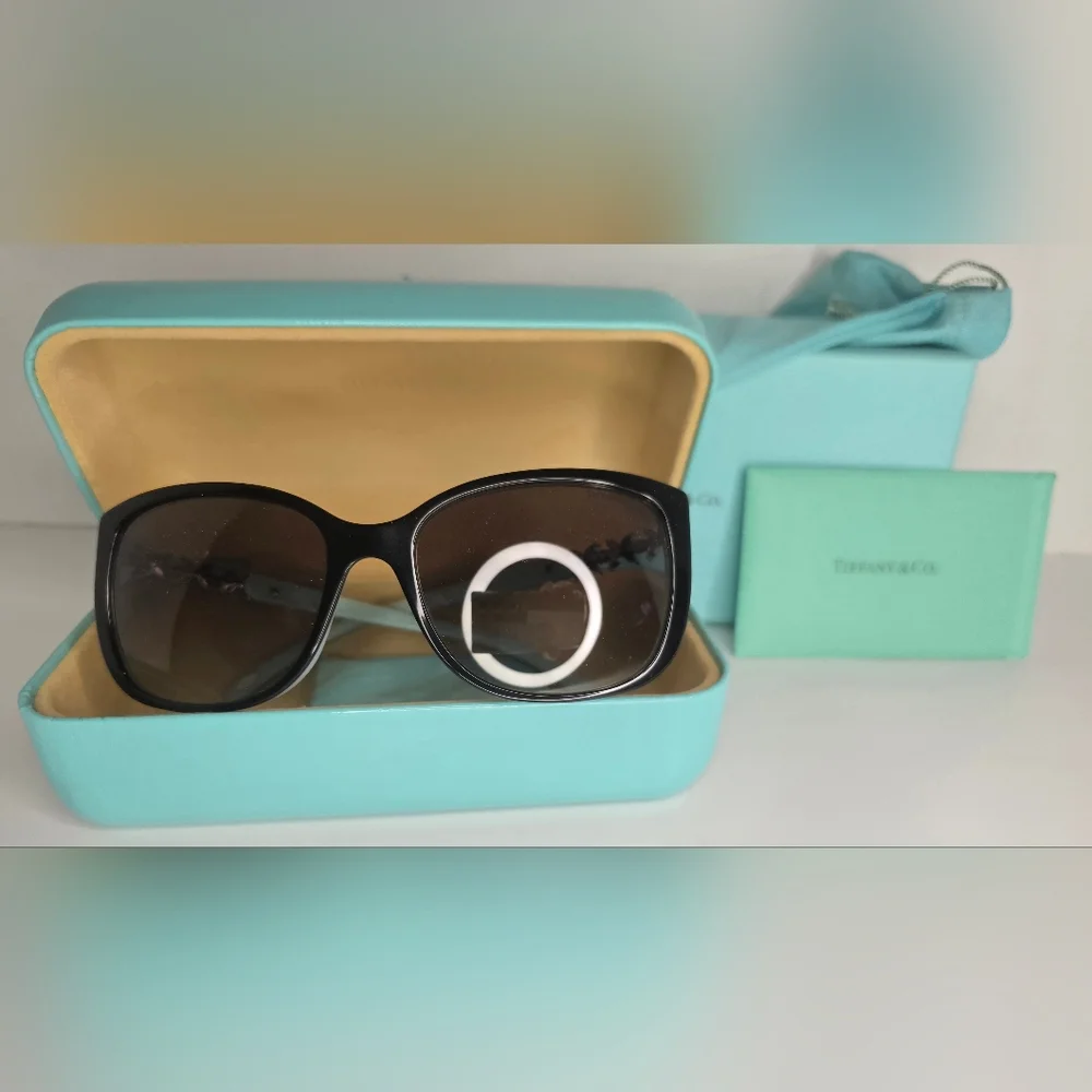 Tiffany & Co. Black and Blue TF4090B Crystal Sunglasses - Picture 4 of 11